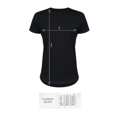 T-shirt men black S fashion